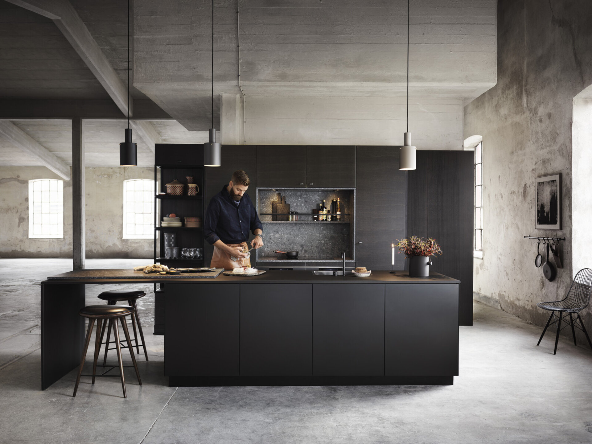 Køkkeninspiration Bistro ask brunbejdset