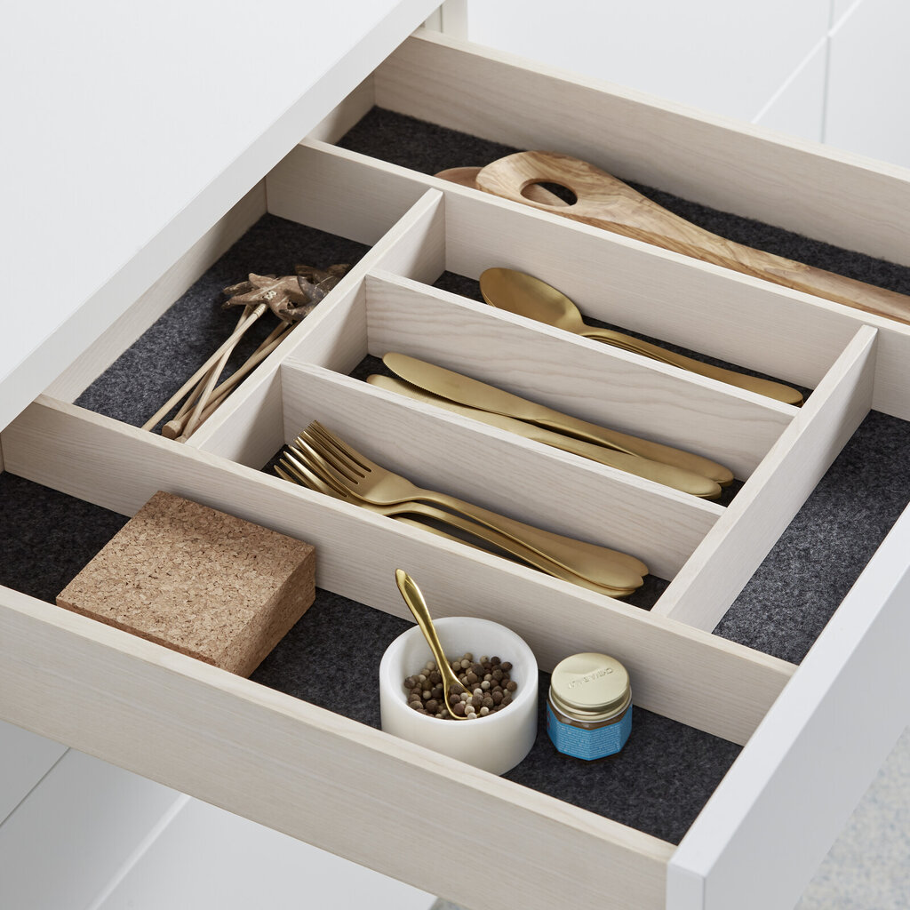 Skuffeindsats træ bestik 60