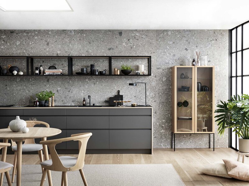 Køkken - Line pebergrå