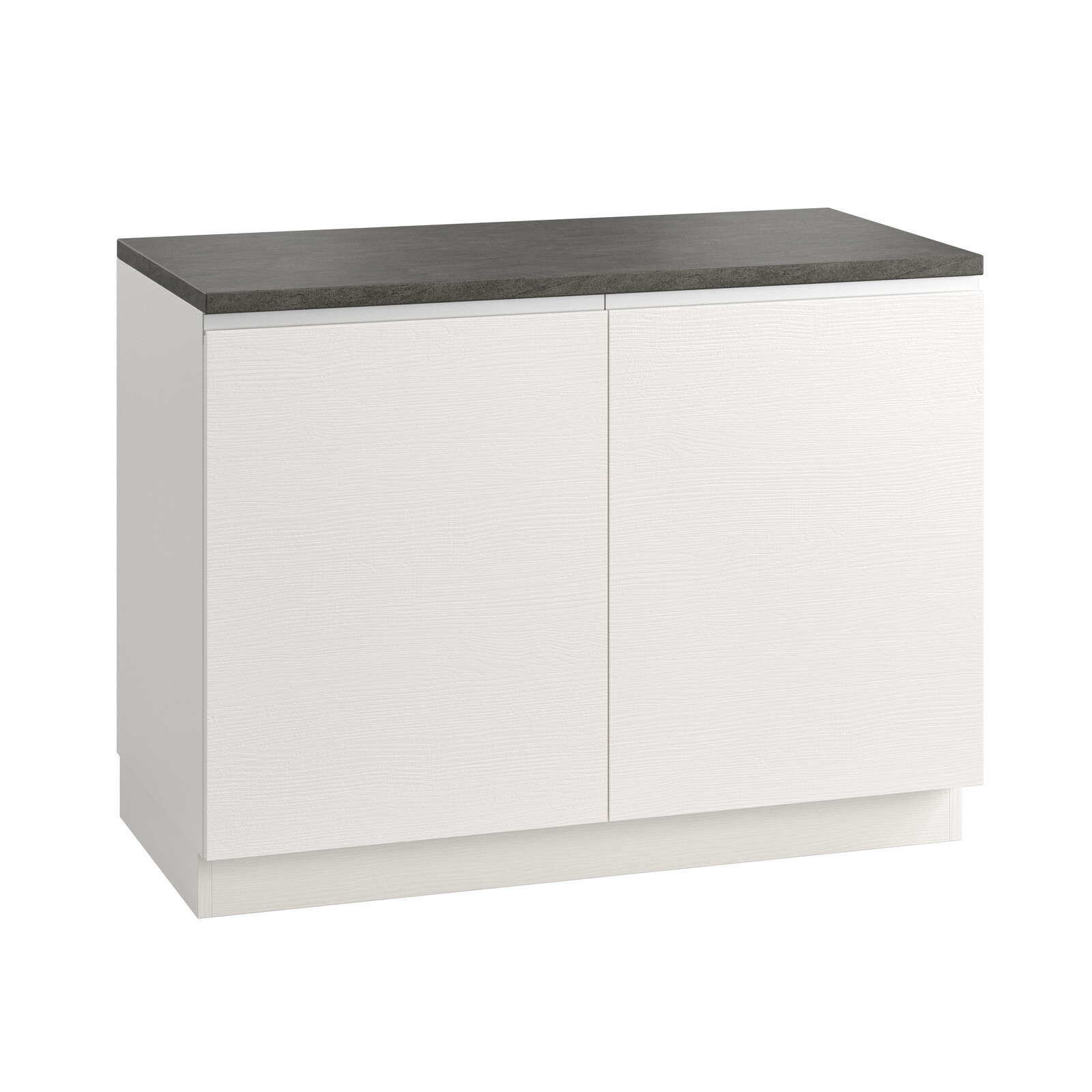 Kjøkkenlåge Line ask hvid alu underskab